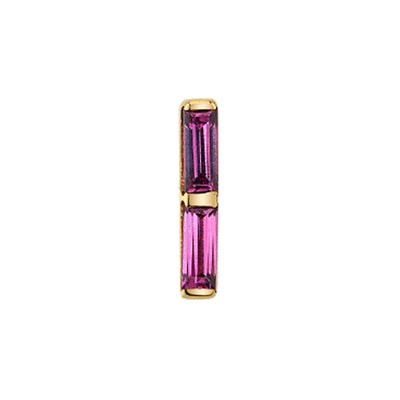 "Rosalia" Threaded End in Gold with Rhodolite