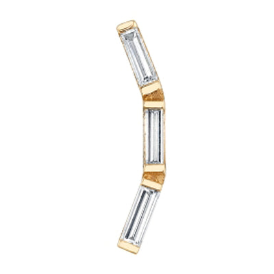 "Trix 3" Threaded End in Gold with DIAMONDS