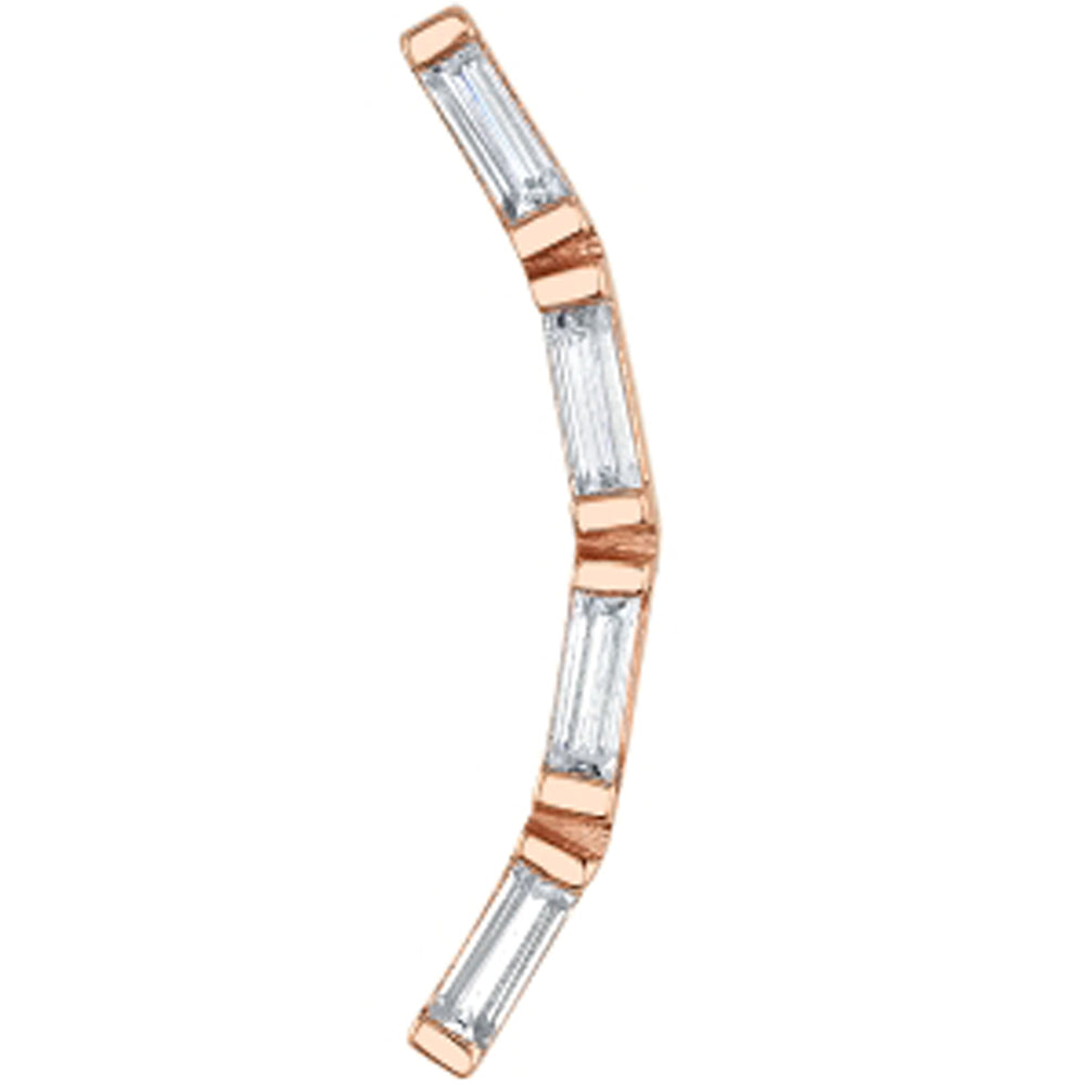 "Trix 4" Threaded End in Gold with DIAMONDS