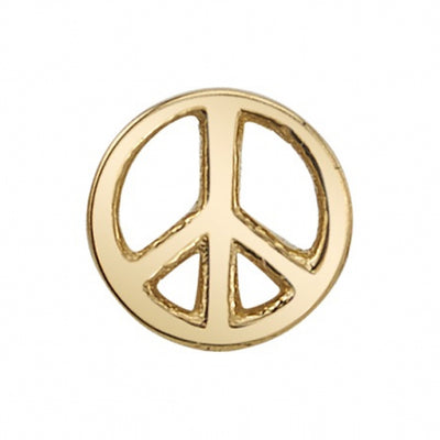 "Peace!" Sign Threaded End in Gold