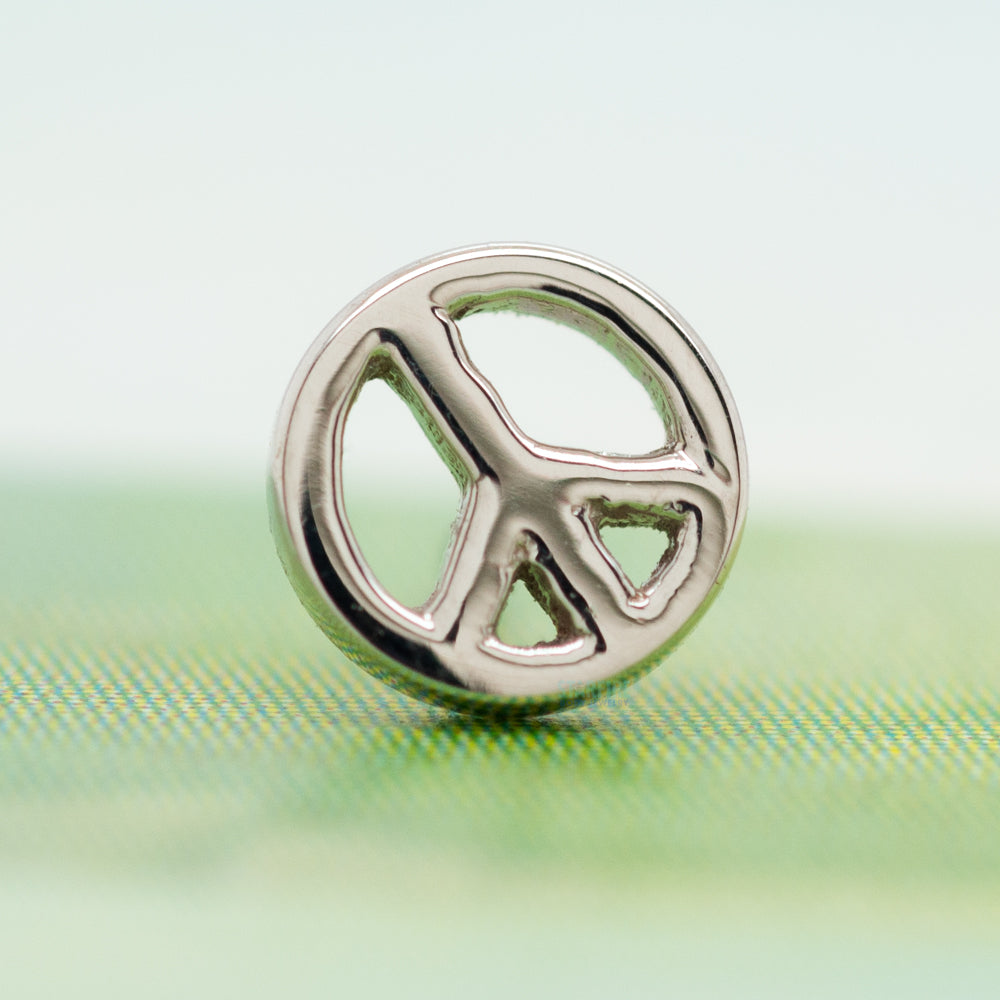 threadless: "Peace!" Sign Pin in Gold & Platinum