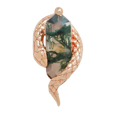 threadless: "Eve Was Framed" End in Gold with Moss Agate
