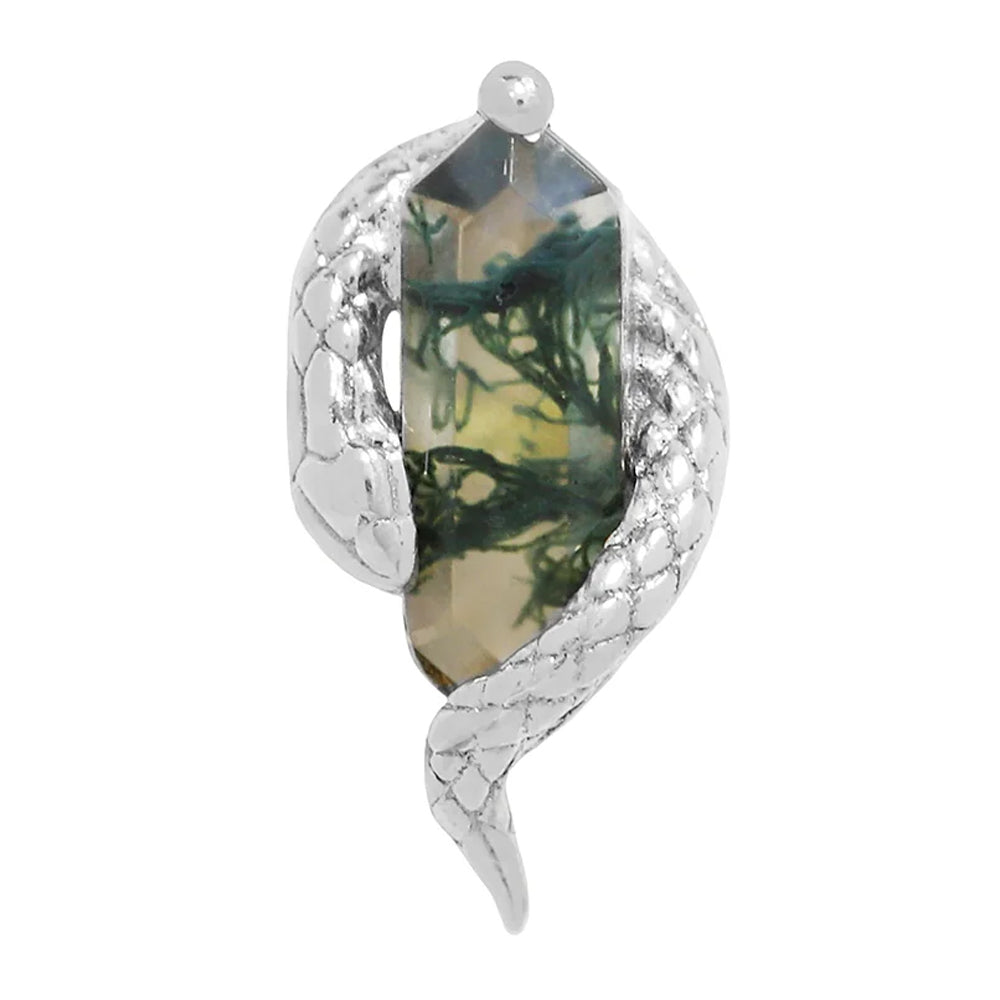 threadless: "Eve Was Framed" End in Gold with Moss Agate