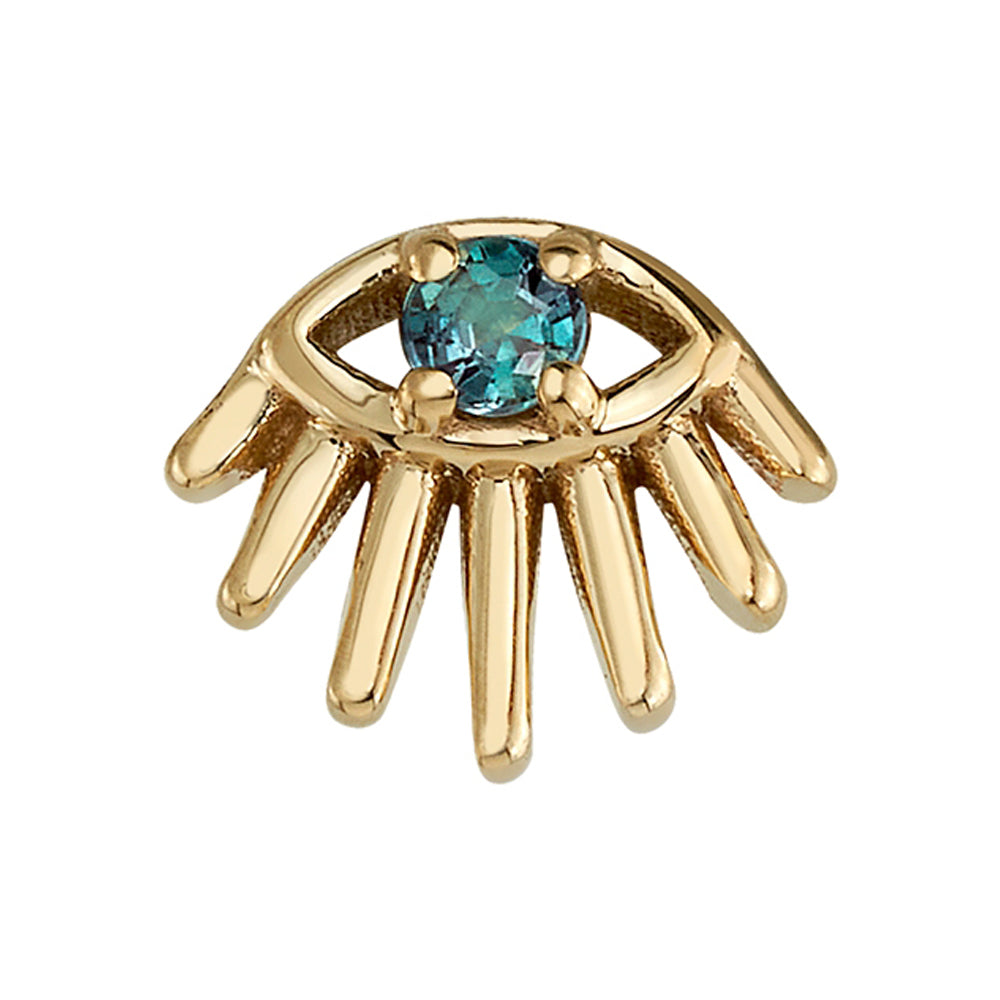 "Tapati" Threaded End in Gold with Alexandrite