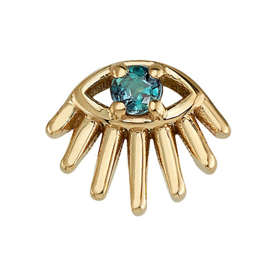 "Tapati" Threaded End in Gold with Alexandrite