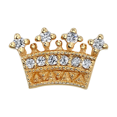 "Crown Jewel" Threaded End in Gold with DIAMONDS