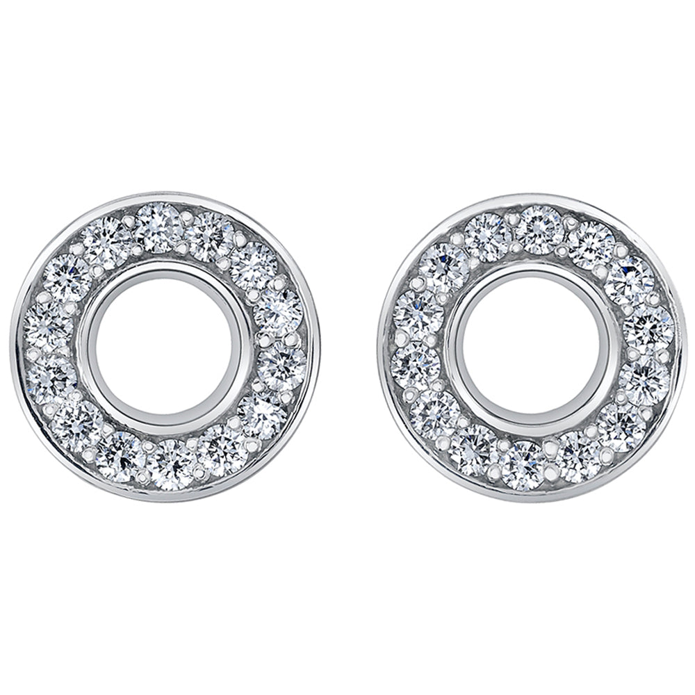 "Round Halo" Earlets in Gold with DIAMONDS