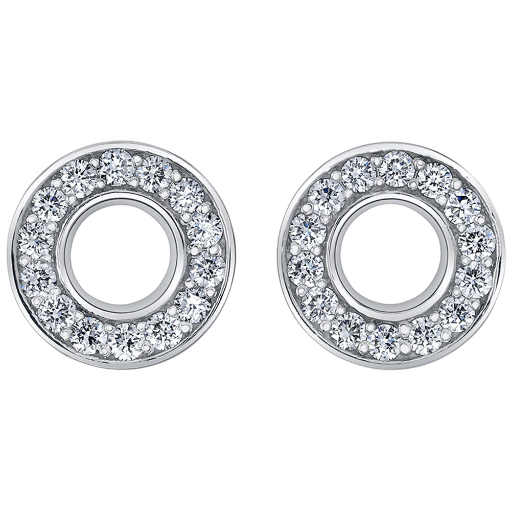 "Round Halo" Earlets in Gold with DIAMONDS