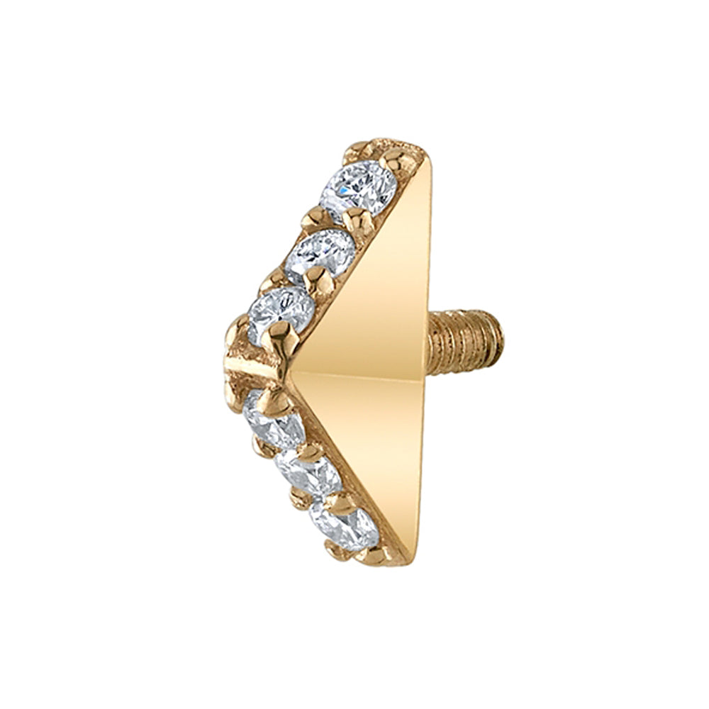 "Dominique" Threaded End in Gold with DIAMONDS