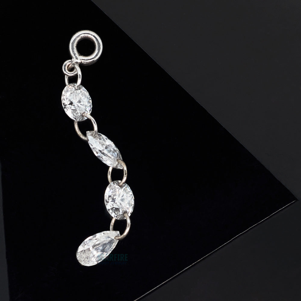 "Morana" Chain Charm in Gold with DIAMONDS