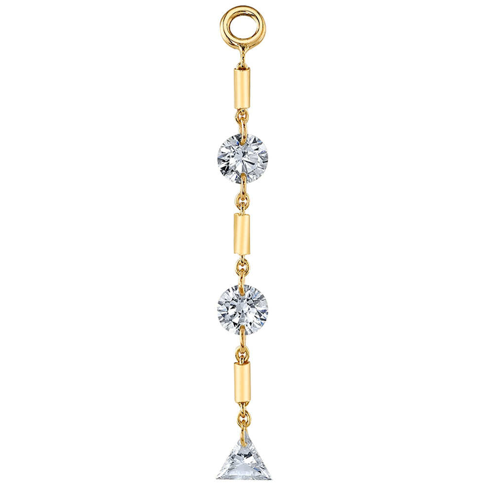 "Varuna" Chain Charm in Gold with DIAMONDS