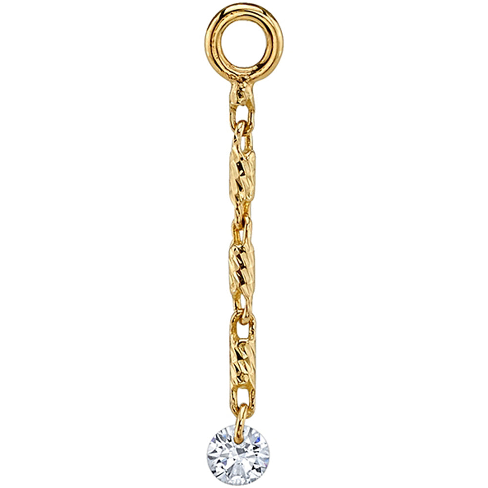 "Astra" Chain Charm in Gold with DIAMOND