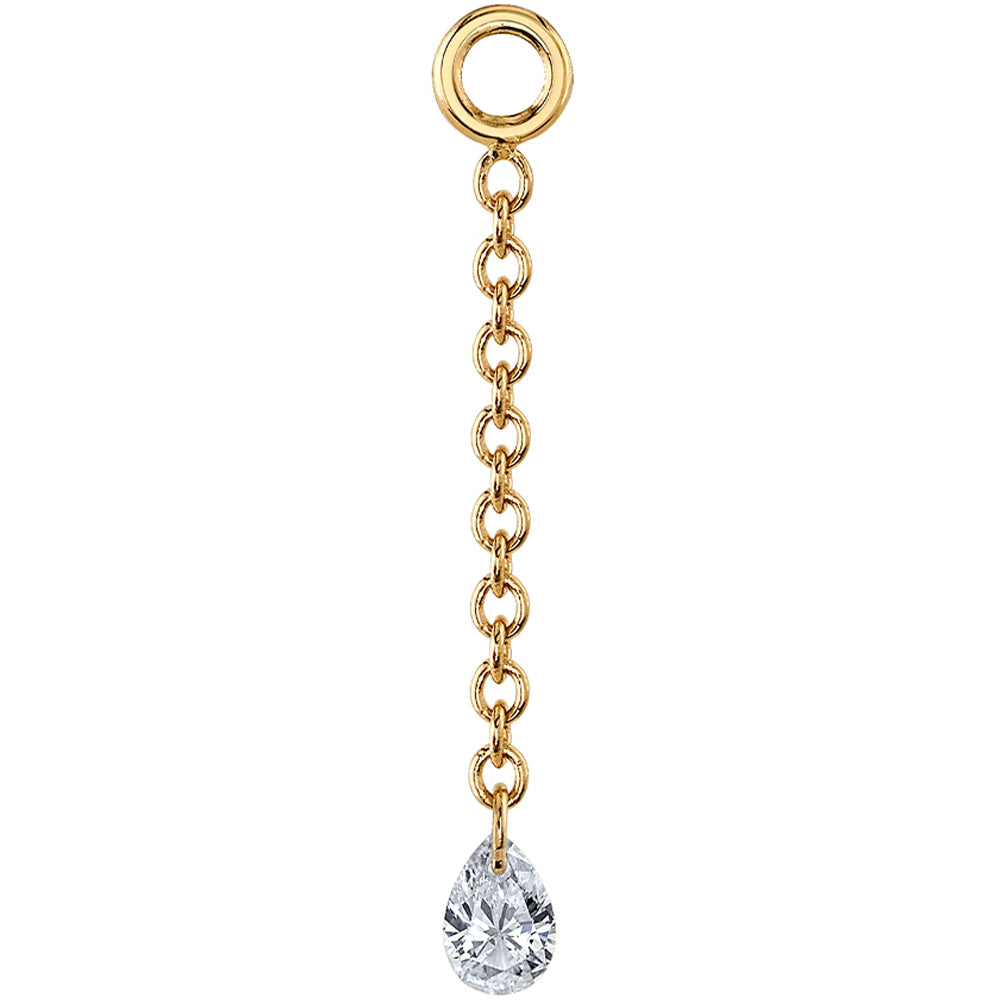 "Algea" Chain Charm in Gold with DIAMOND