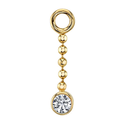 "Comet" Chain Charm in Gold with DIAMOND