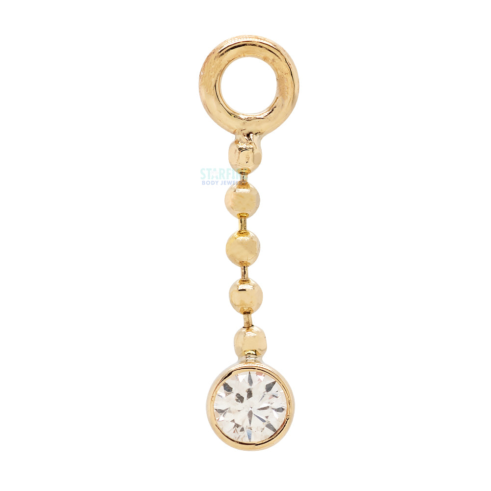 "Comet" Chain Charm in Gold with DIAMOND