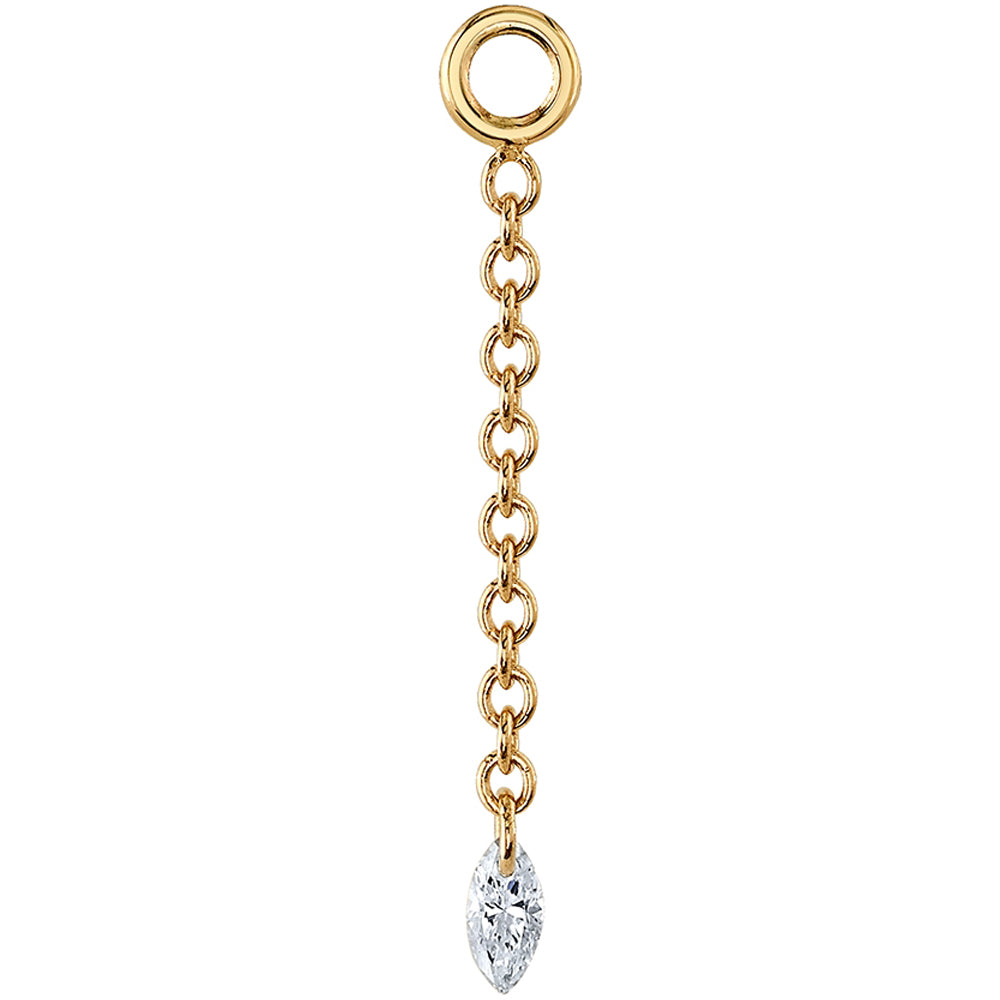 "Kairos" Chain Charm in Gold with DIAMOND