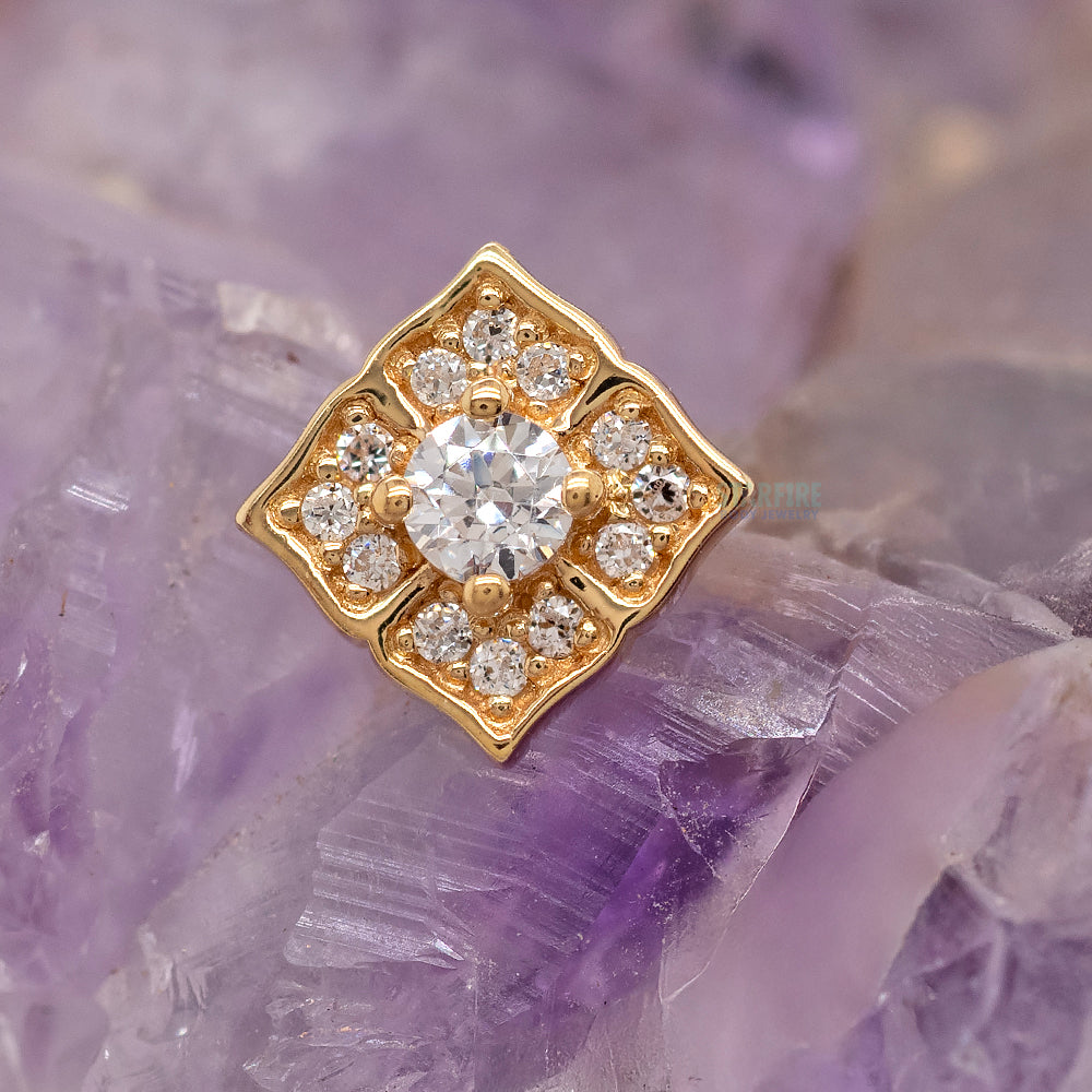 threadless: "Grace" End in Gold with CZ's