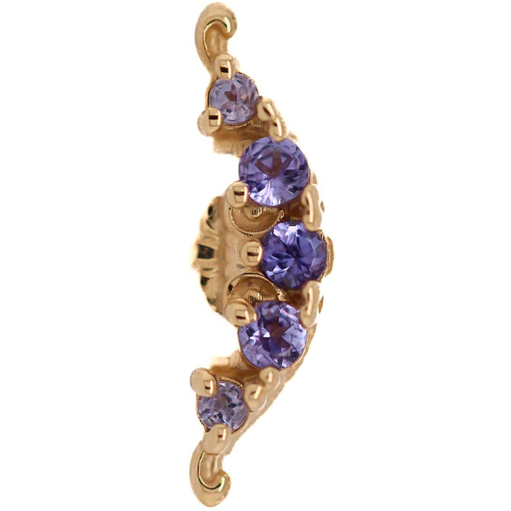 threadless: "Amour" End in Gold with Tanzanite