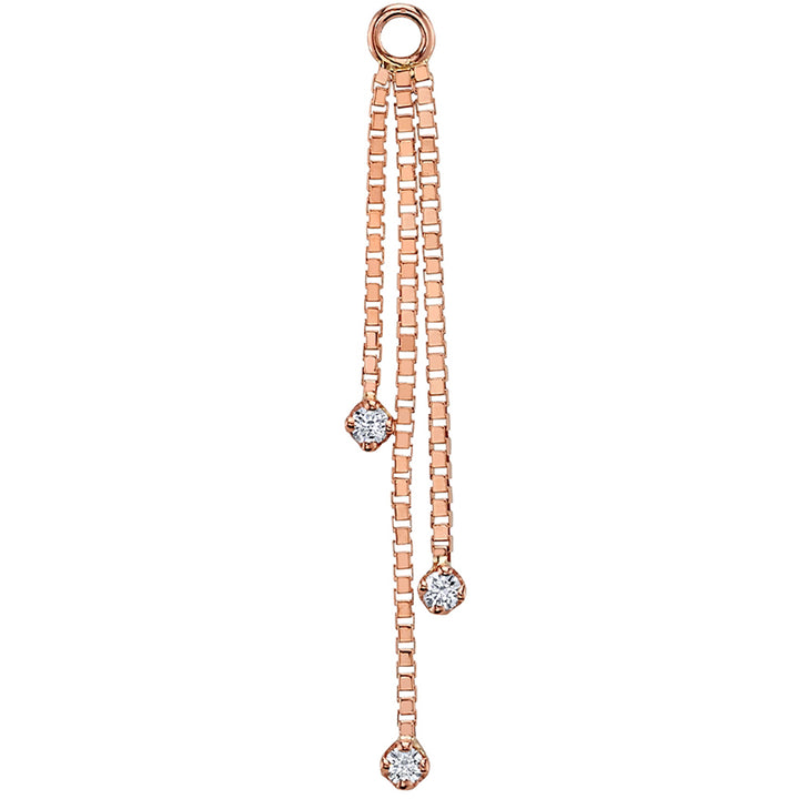 "Be My Druidess" Chain Charm in Gold with White CZ's