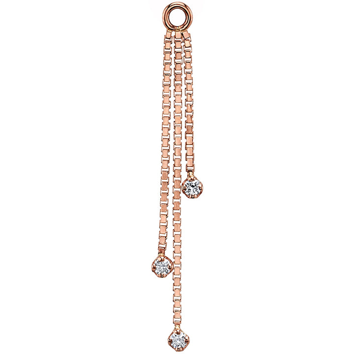"Be My Druidess" Chain Charm in Gold with White CZ's