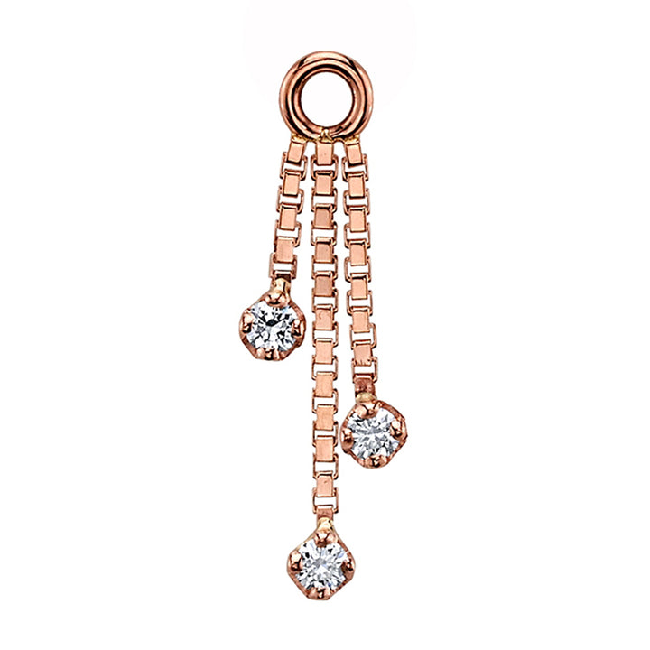"Be My Druidess" Chain Charm in Gold with White CZ's