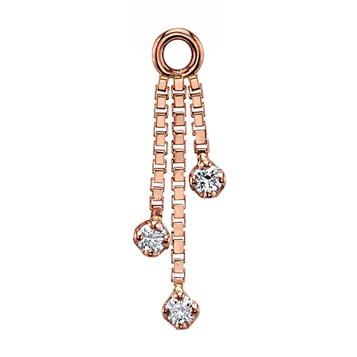 "Be My Druidess" Chain Charm in Gold with White CZ's
