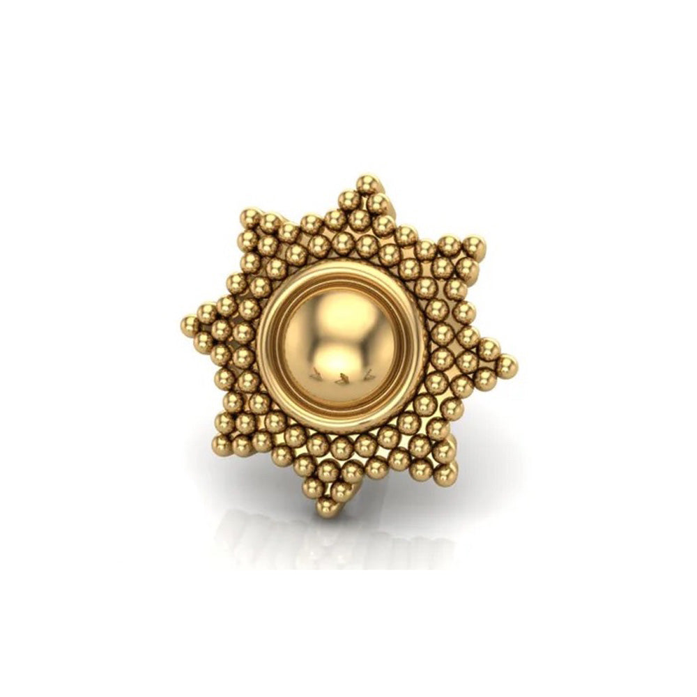 Body Gems Mushroom Body Jewelry threadless: Sunrise End in Gold – Starfire Body ...