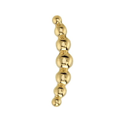 Graduating 7 Bead Arc Threaded End in Gold