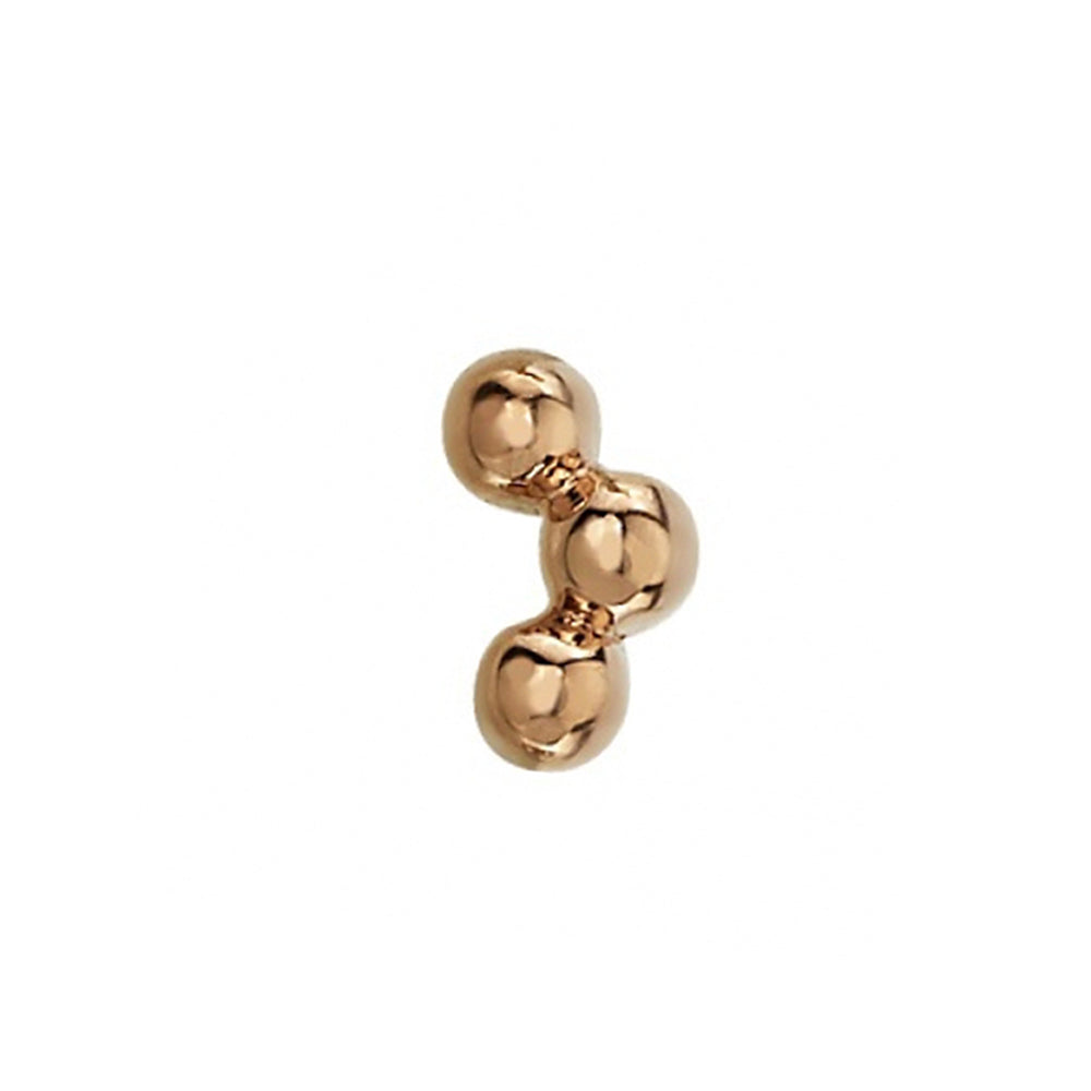 Tri Bead Arc Threaded End in Gold & Platinum
