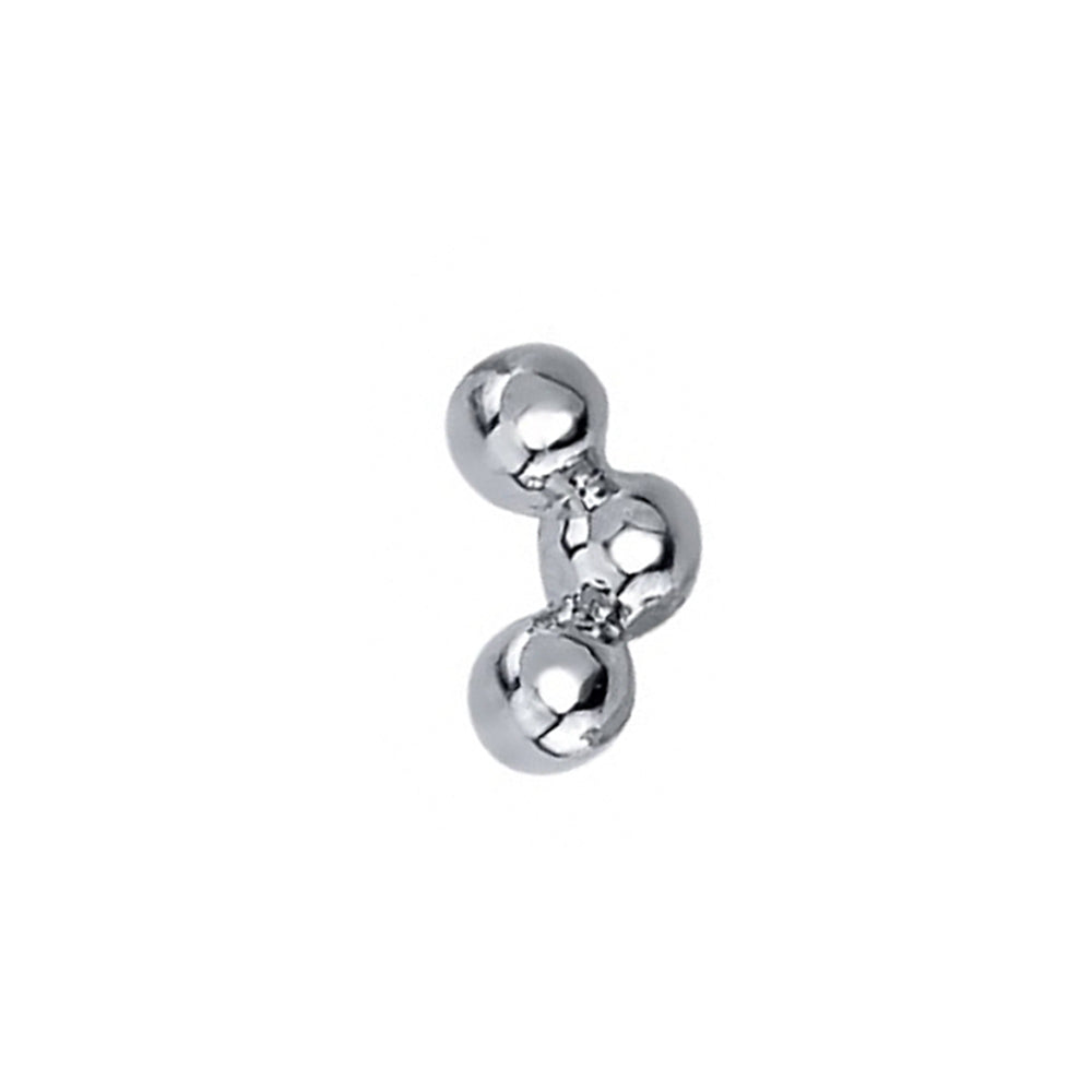 Tri Bead Arc Threaded End in Gold & Platinum
