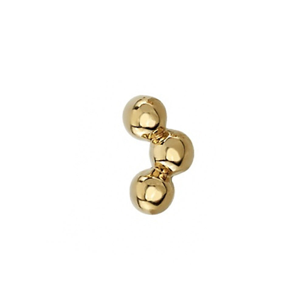 Tri Bead Arc Threaded End in Gold & Platinum