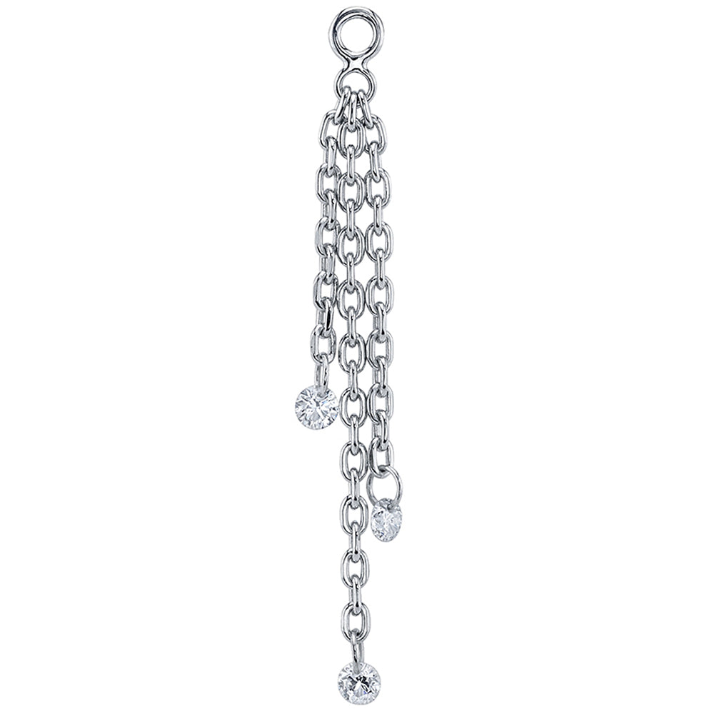 "High Priestess" Chain Charm in Gold with DIAMONDS