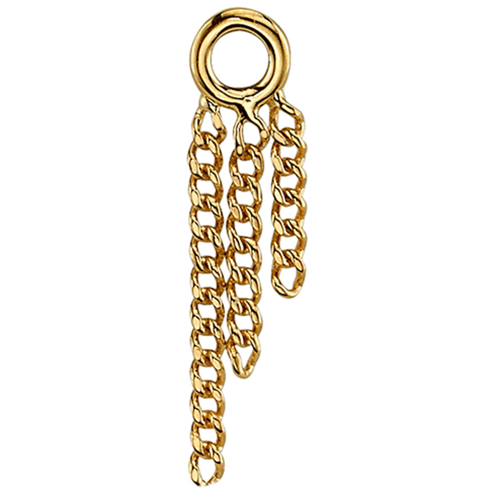 "Perdita 3" Chain Charm in Gold