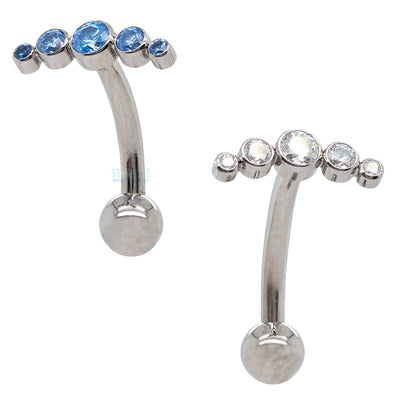 "Sparkle" Faceted Gem Micro Curve