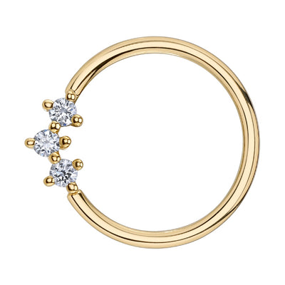 "Muse" Seam Ring in Gold with DIAMONDS