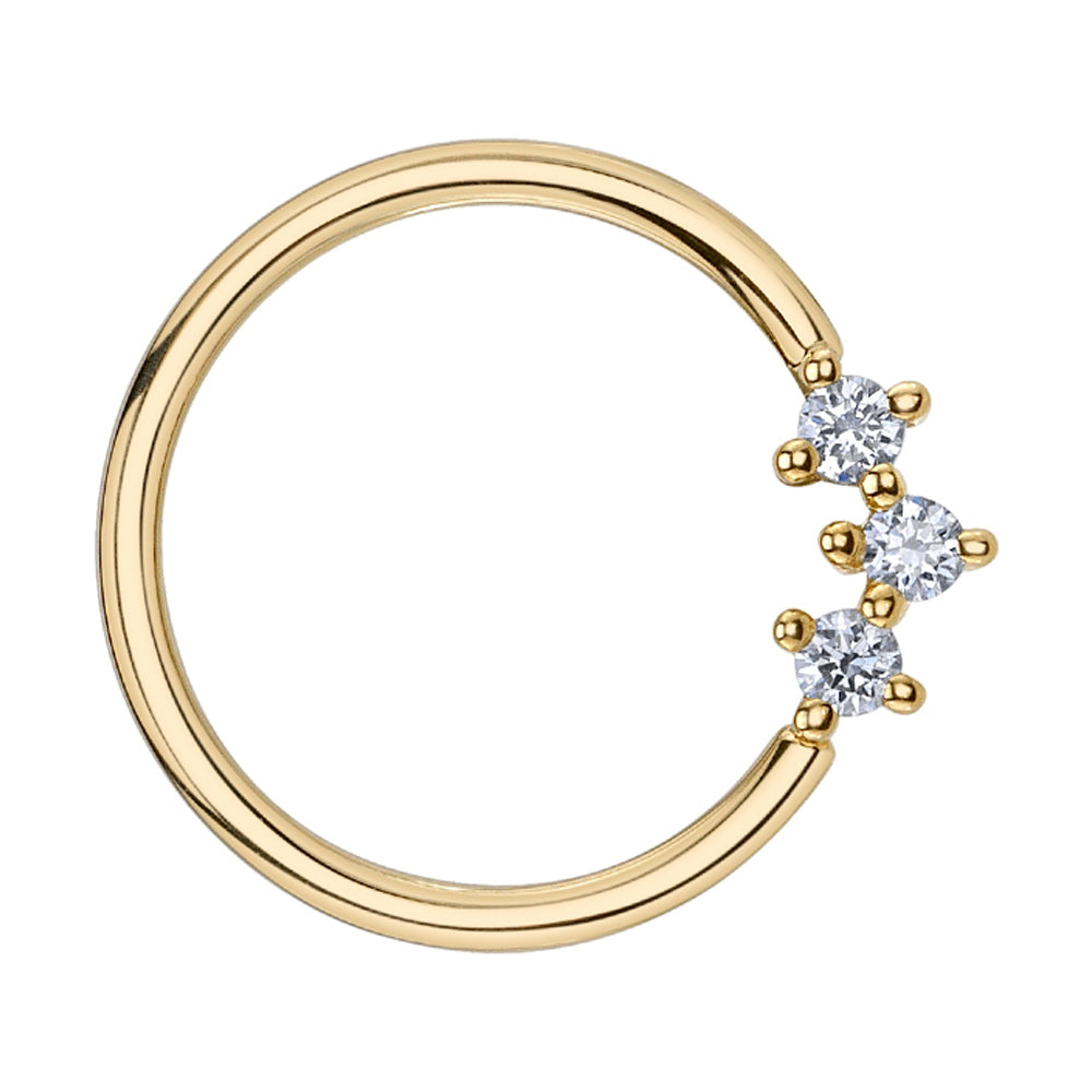 "Muse" Seam Ring in Gold with DIAMONDS