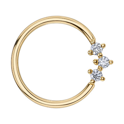 "Muse" Seam Ring in Gold with DIAMONDS