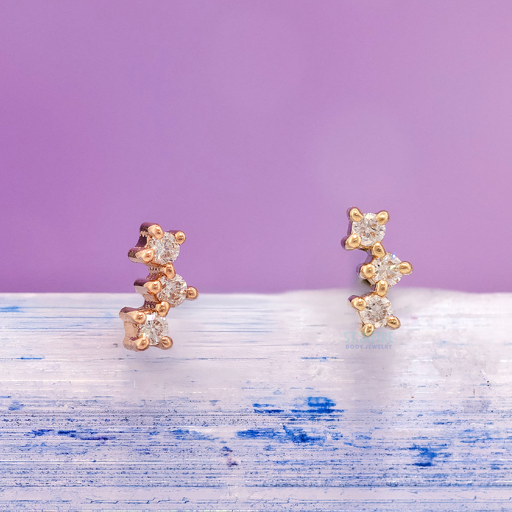 threadless: "Muse" Pin in Gold & Platinum with DIAMONDS