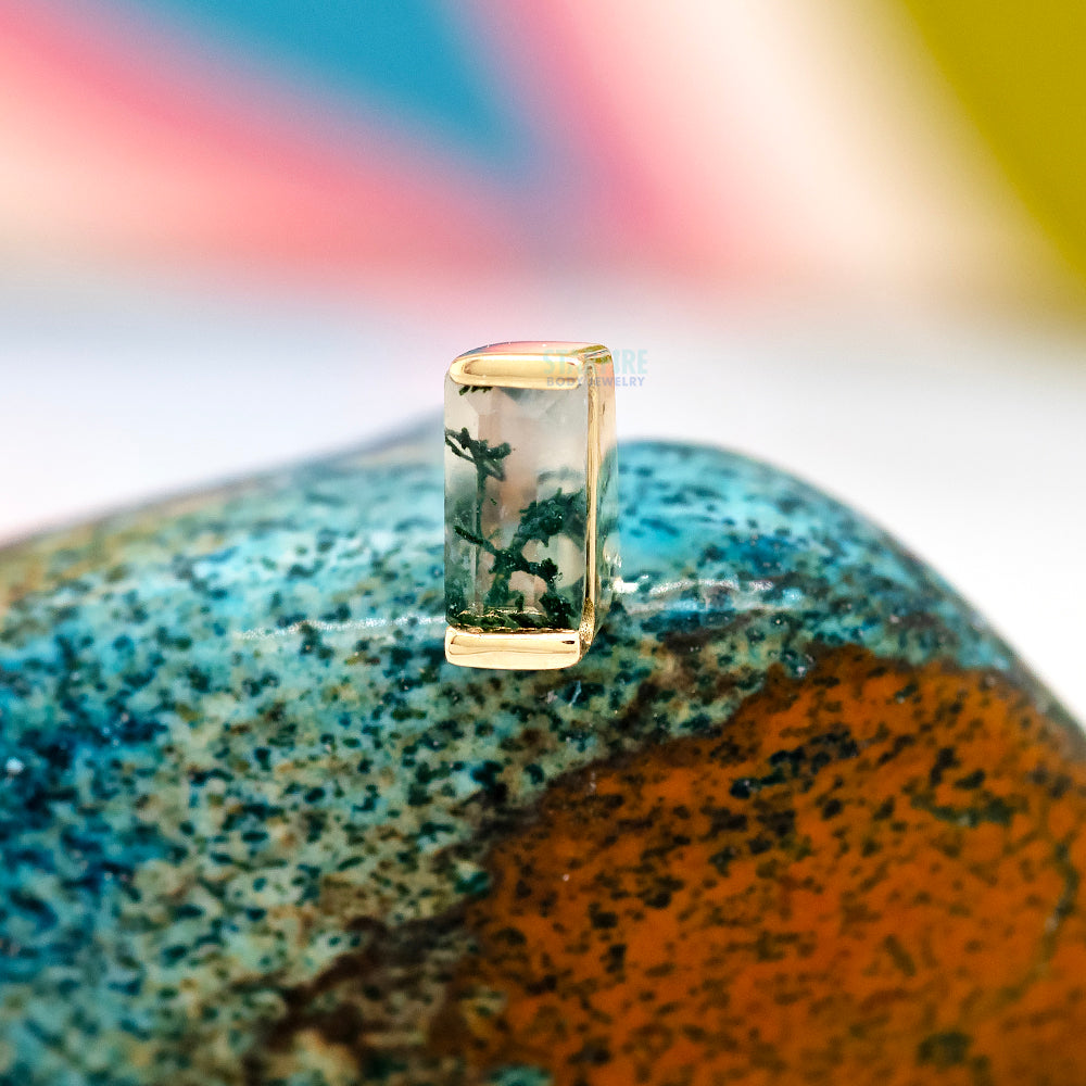 threadless: "Desire" End in Gold with Moss Agate