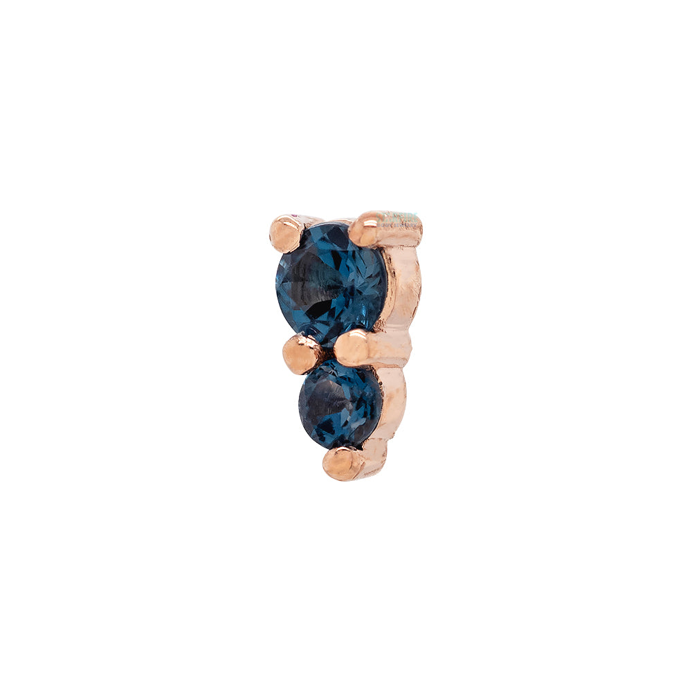 threadless: "Jeanie 2" Pin in Gold & Platinum with London Blue Topaz