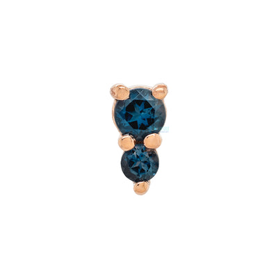 threadless: "Jeanie 2" Pin in Gold with London Blue Topaz