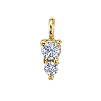 "Jeanie" Charm in Gold with DIAMONDS