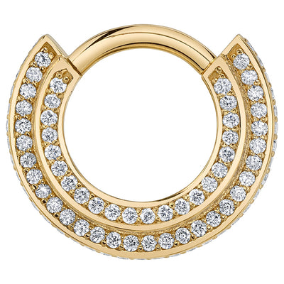 "Lysa" Hinge Ring in Gold with DIAMONDS