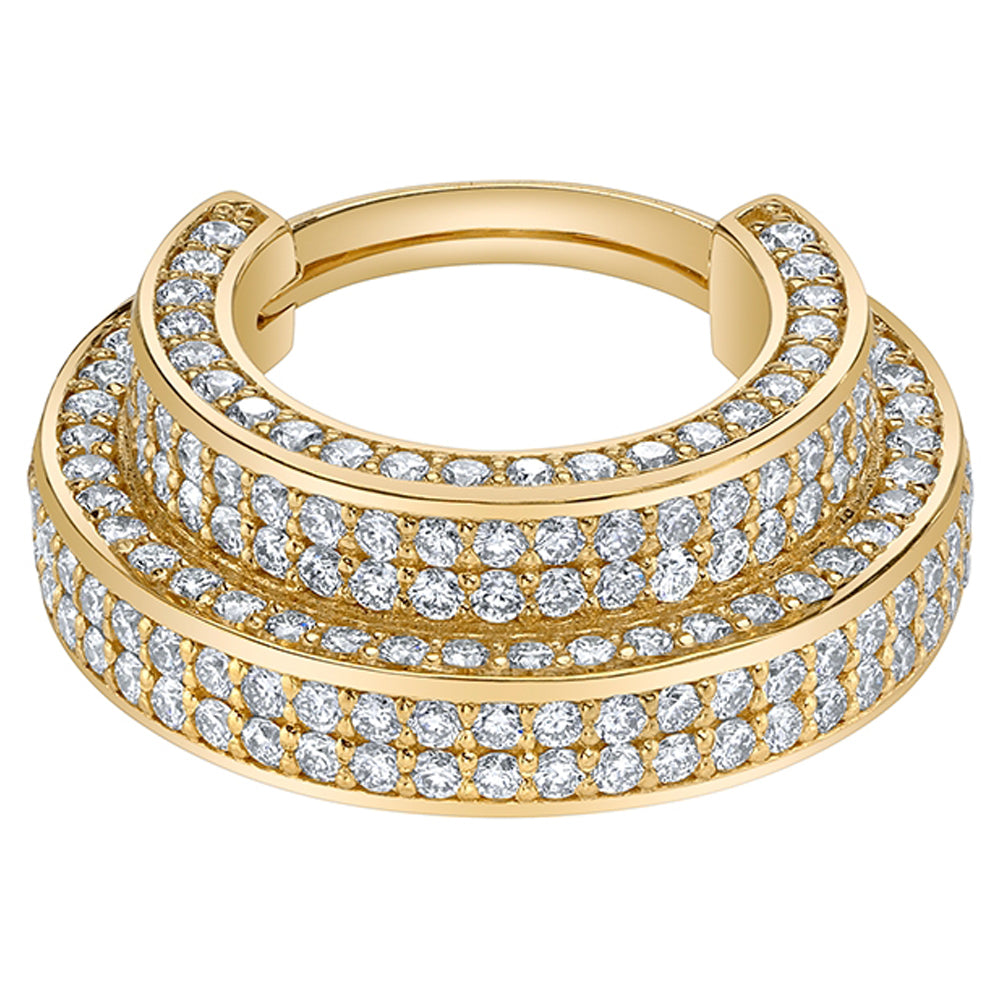 "Lysa" Hinge Ring in Gold with DIAMONDS