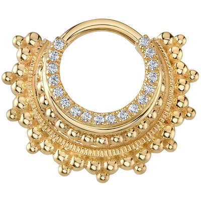 "Selene" Hinge Ring in Gold with DIAMONDS