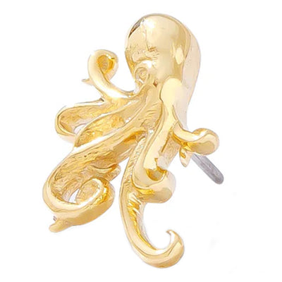 threadless: Octopus Pin in Gold