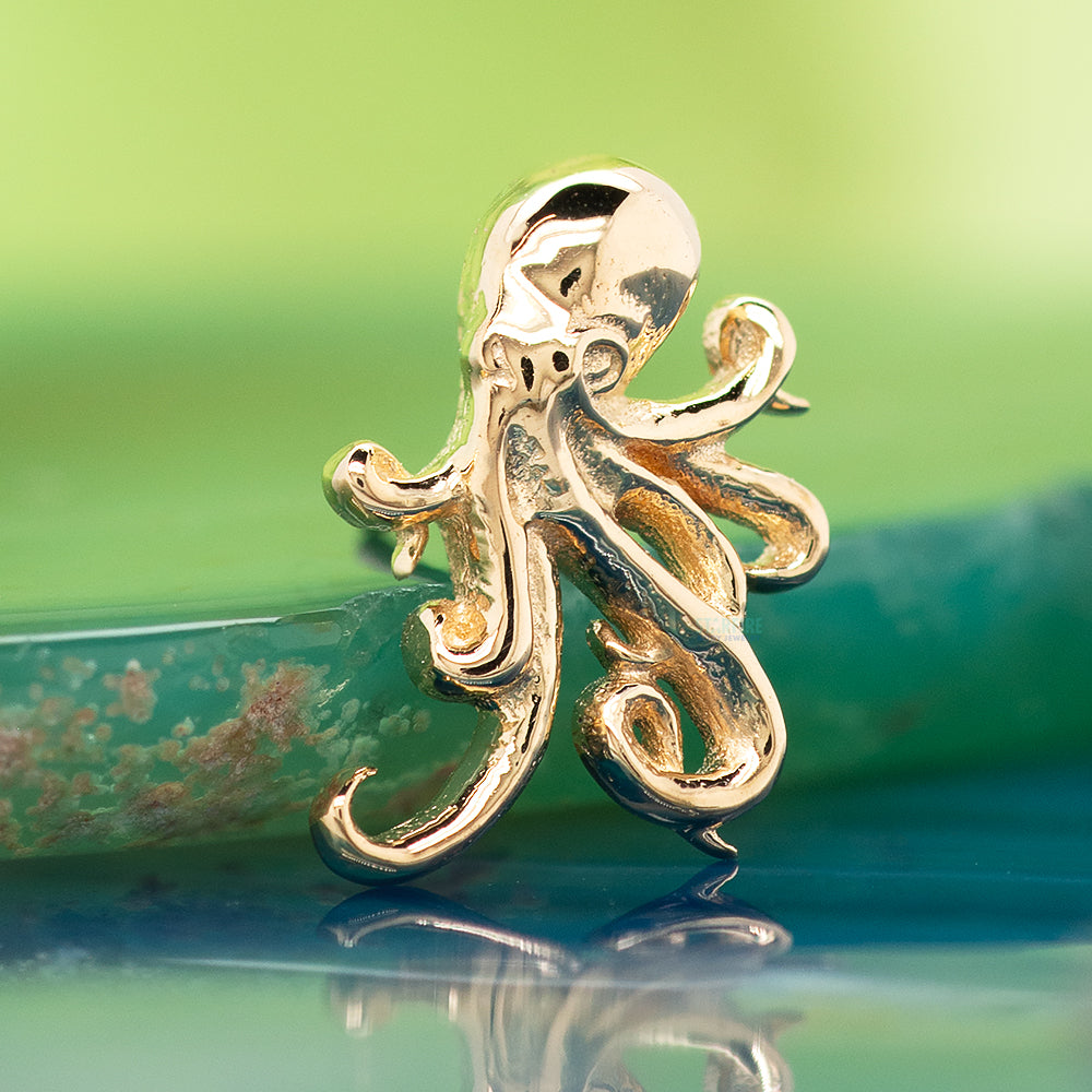threadless: Octopus Pin in Gold