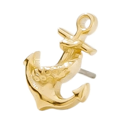 threadless: Anchor Pin in Gold