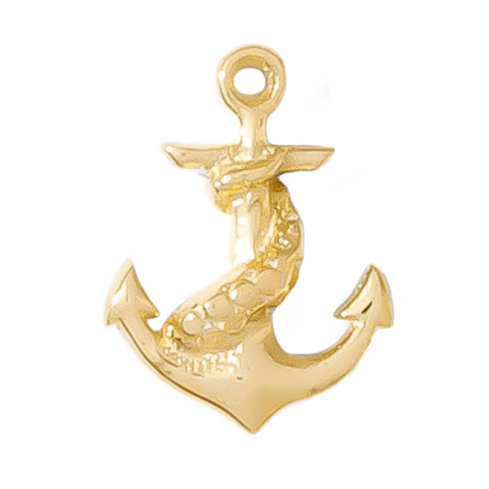 threadless: Anchor Pin in Gold