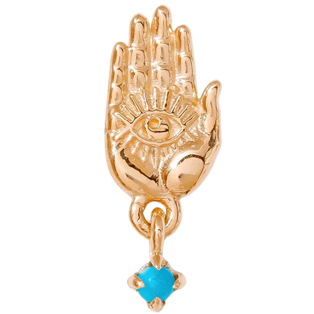 threadless: "Psychic Eye" Pin with Dangle in Gold with Gemstone